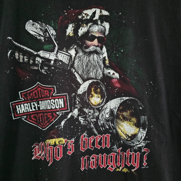2011 Harley Davidson T-Shirt - Who's Been Naughty? - *Las Vegas, NV* (Back side) - Picture 3 of 9